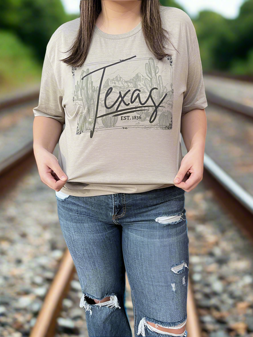 Texas Est. 1836 Short Sleeve Tee | Gray