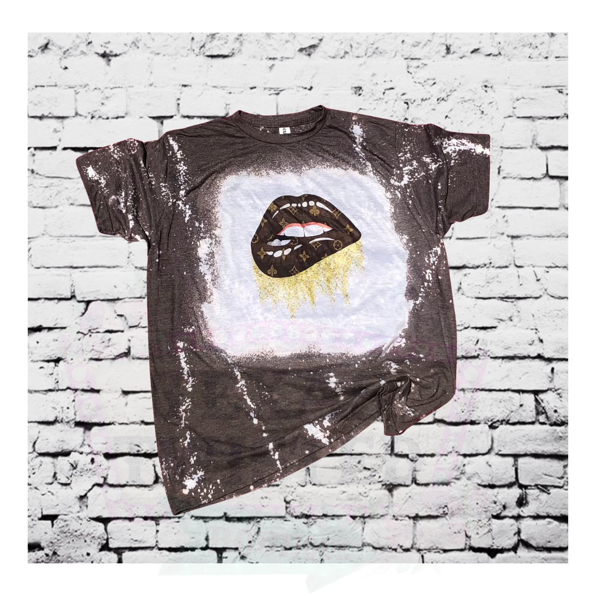 Texas Twisted Boutique Classic LV Drip Bleached Graphic Tee 2x / Brown