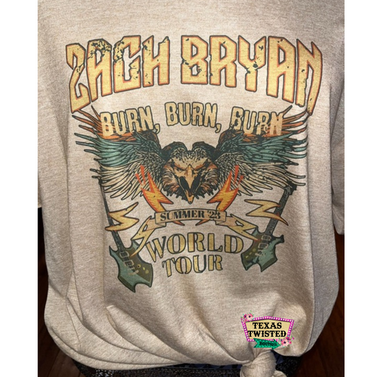 Zach Bryan World Tour Tee | Country Western Music Folk Artist