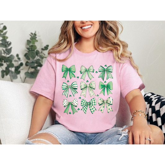 Lucky Bows Short Sleeve Tee | St Patrick’s Day Shirt