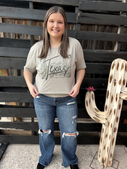 Texas Est. 1836 Short Sleeve Tee | Gray