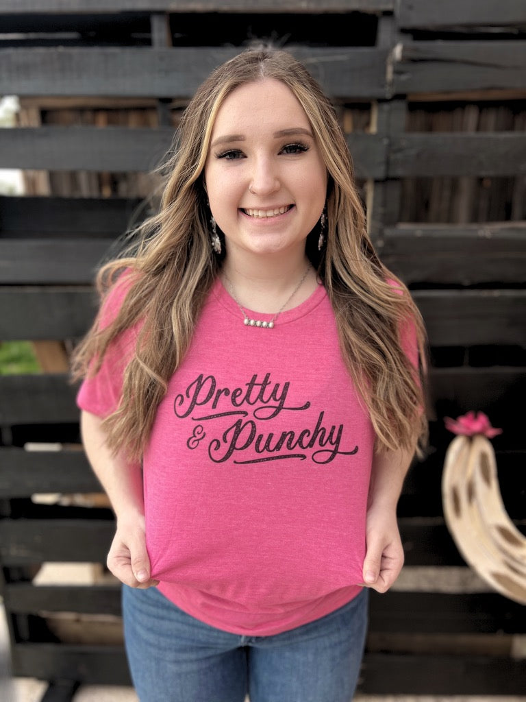 Pretty & Punchy Short Sleeve Tee | Pink