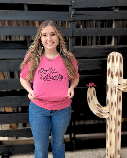 Pretty & Punchy Short Sleeve Tee | Pink