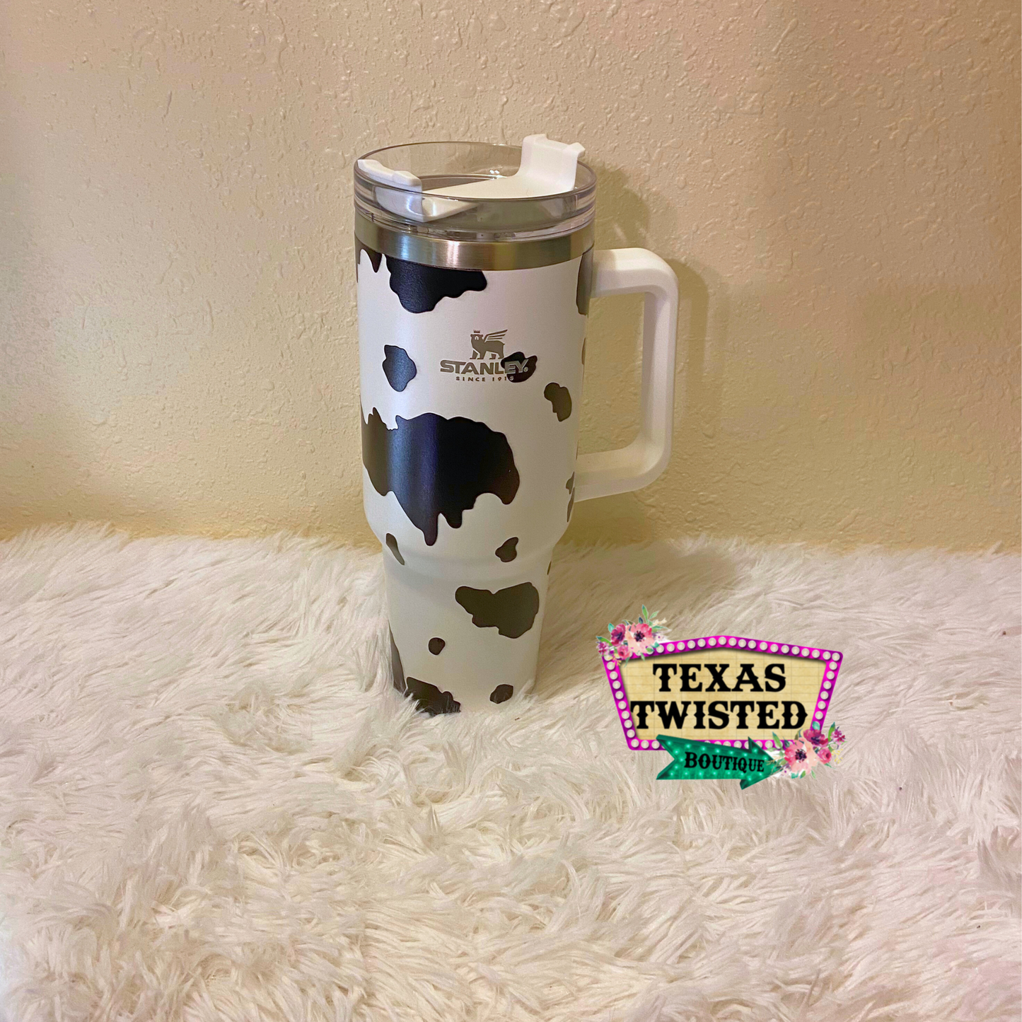 40 oz Dupe Brown Leopard or Cow Print Tumbler