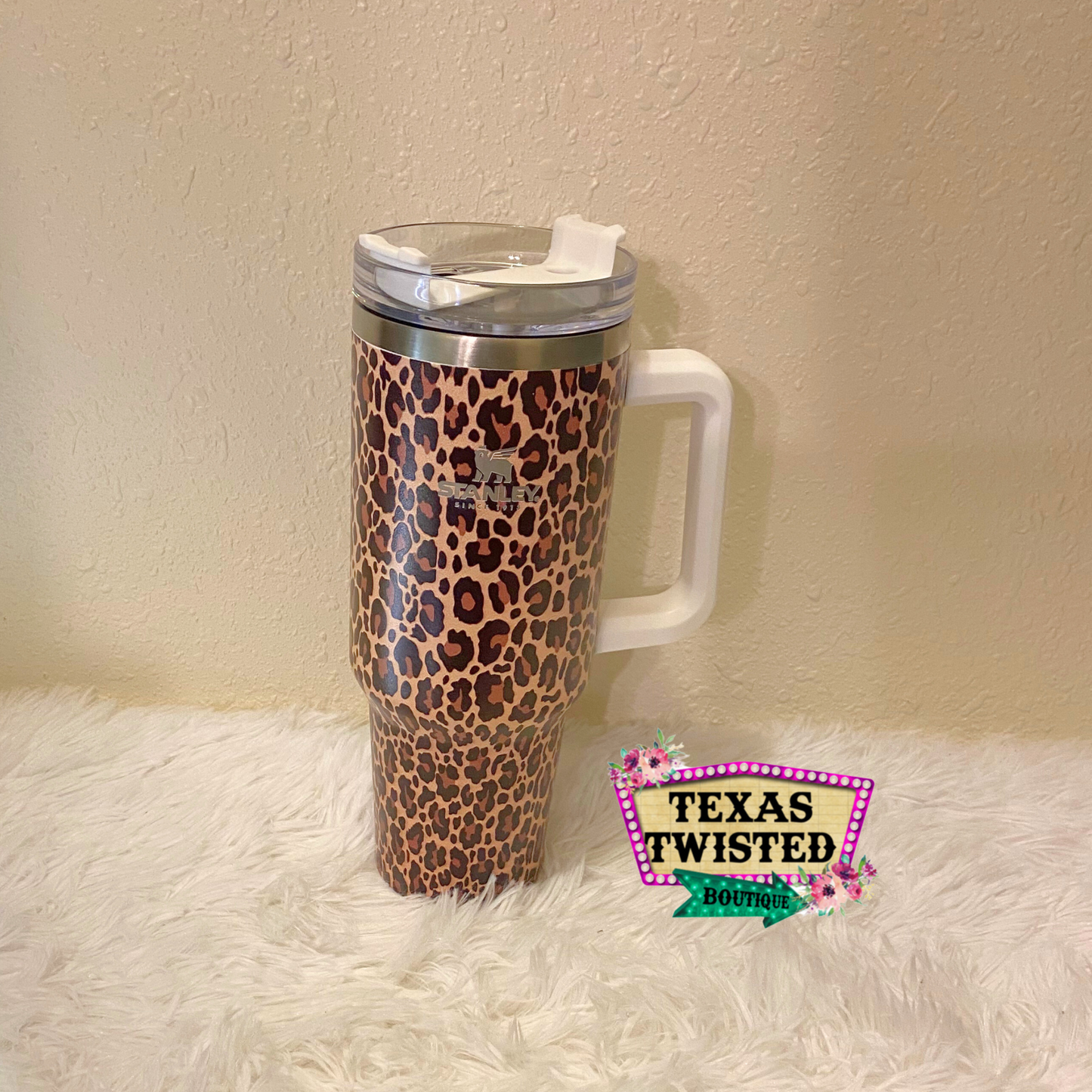 40 oz Dupe Brown Leopard or Cow Print Tumbler