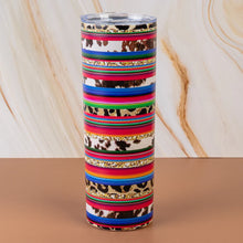 Load image into Gallery viewer, 20 ounce Skinny Tumbler with Lid | Serape • Black or Red Buffalo
