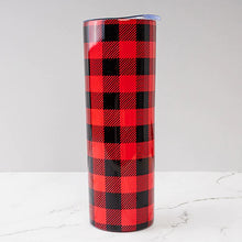 Load image into Gallery viewer, 20 ounce Skinny Tumbler with Lid | Serape • Black or Red Buffalo
