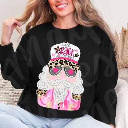 🎀 “Will Crack Under Pressure” Leopard Pink Nutcracker Sweatshirt | Gildan Crewneck
