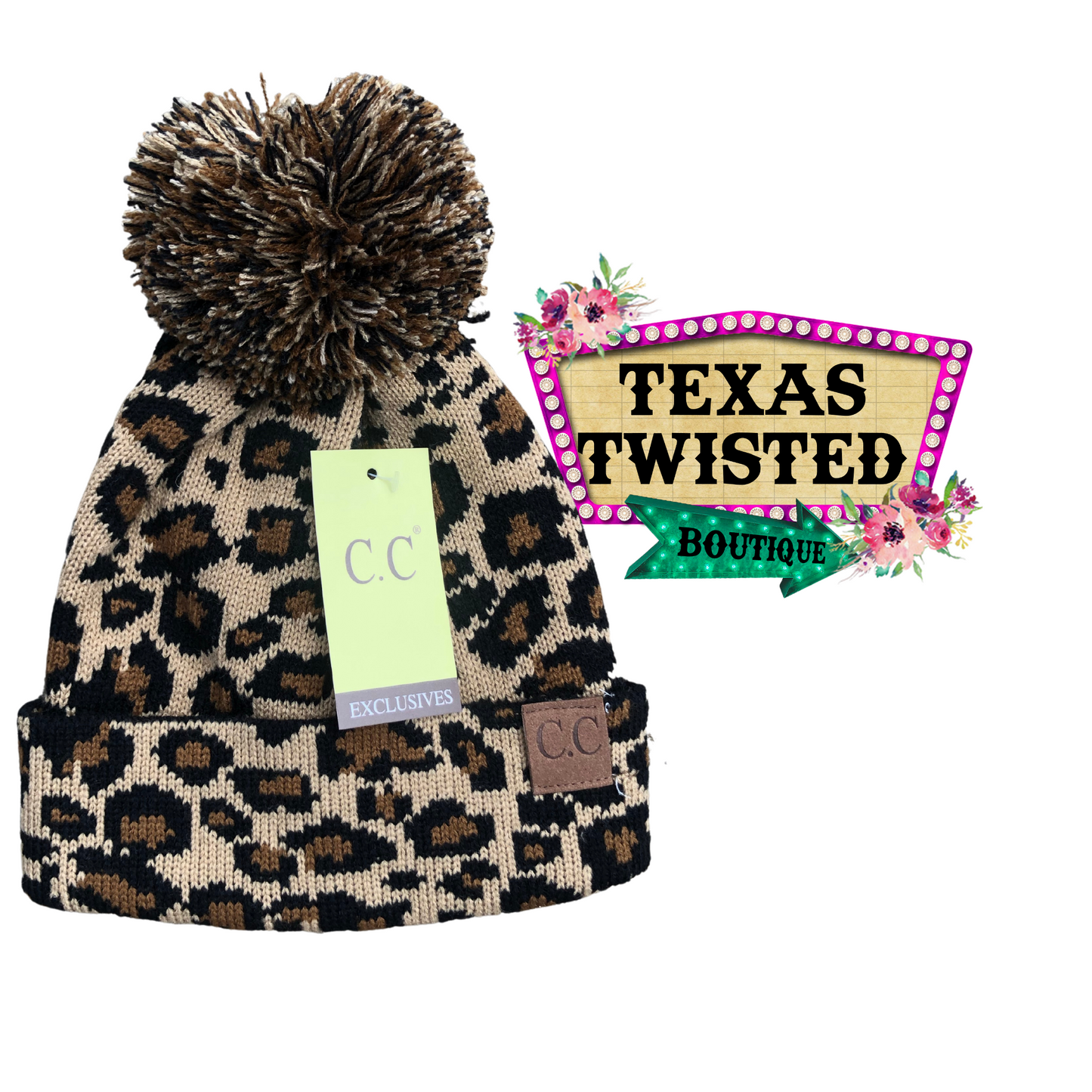 Cheetah C.C Pom Pom Beanie