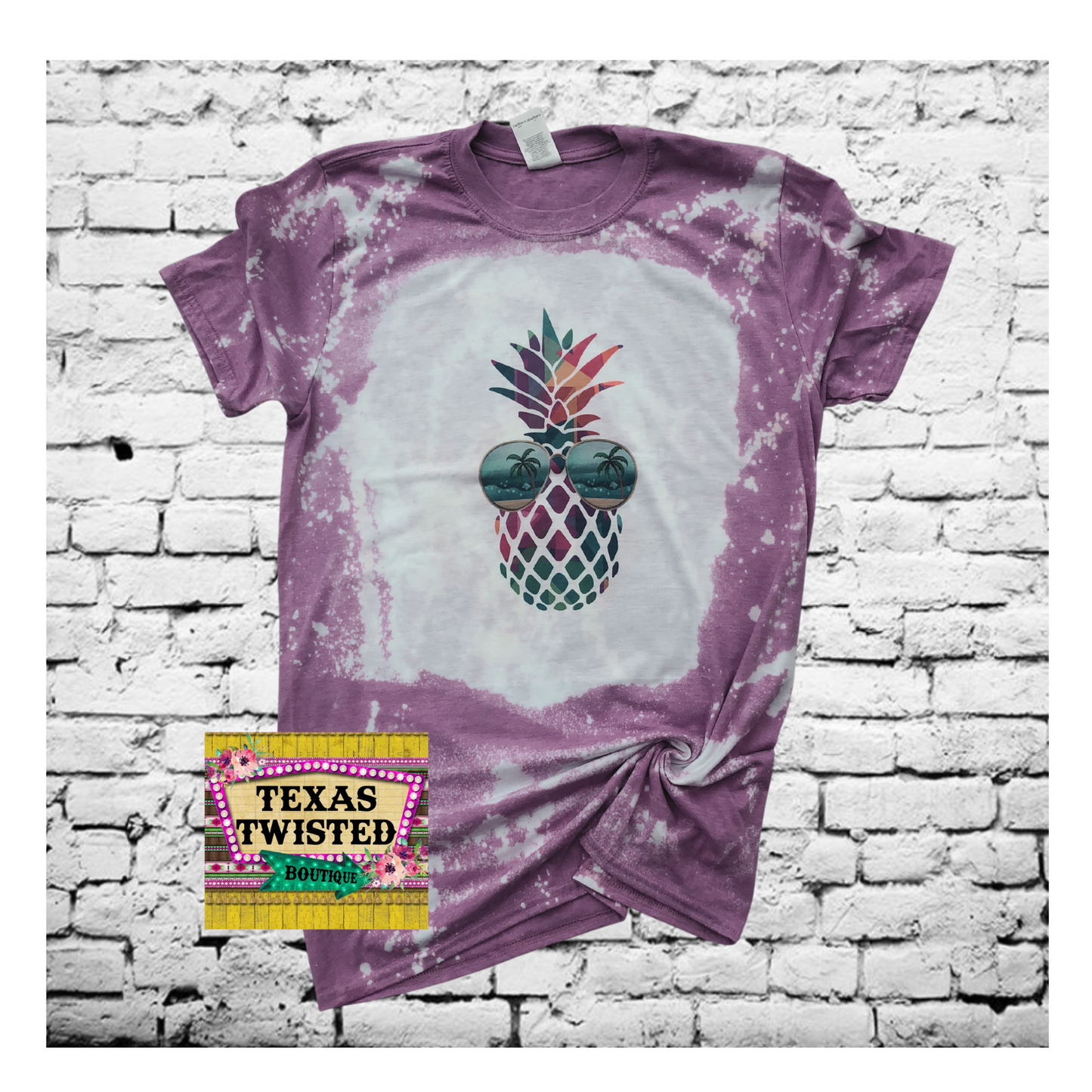 Pineapple  Bleached Tee