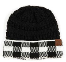 Load image into Gallery viewer, C.C. Exclusive Buffalo Plaid Beanie
