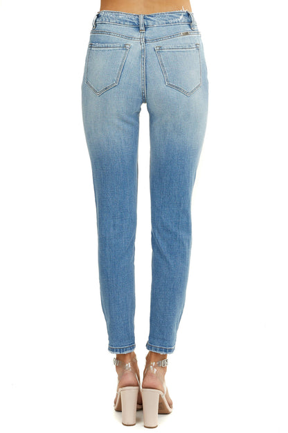 Kan Can Distressed Ankle Skinny Jeans