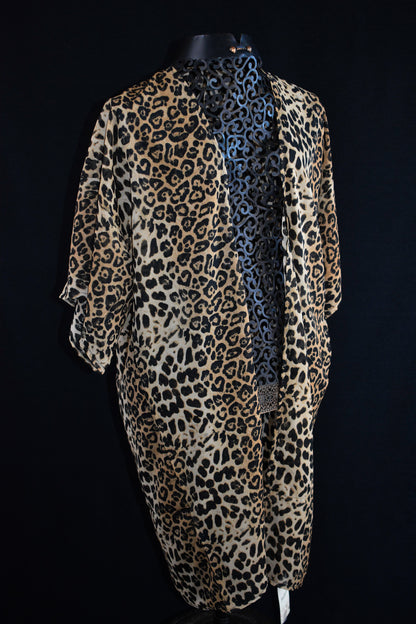 Leopard is our Happy Hour Kimono